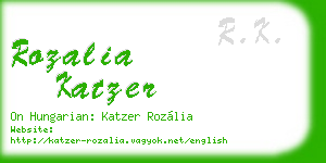 rozalia katzer business card